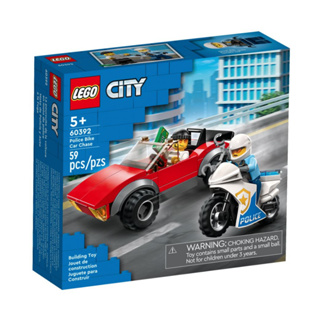 <積木總動員>LEGO 樂高 60392 City系列 警察摩托車飛車追逐 59pcs 外盒:15.5*14*4.5cm