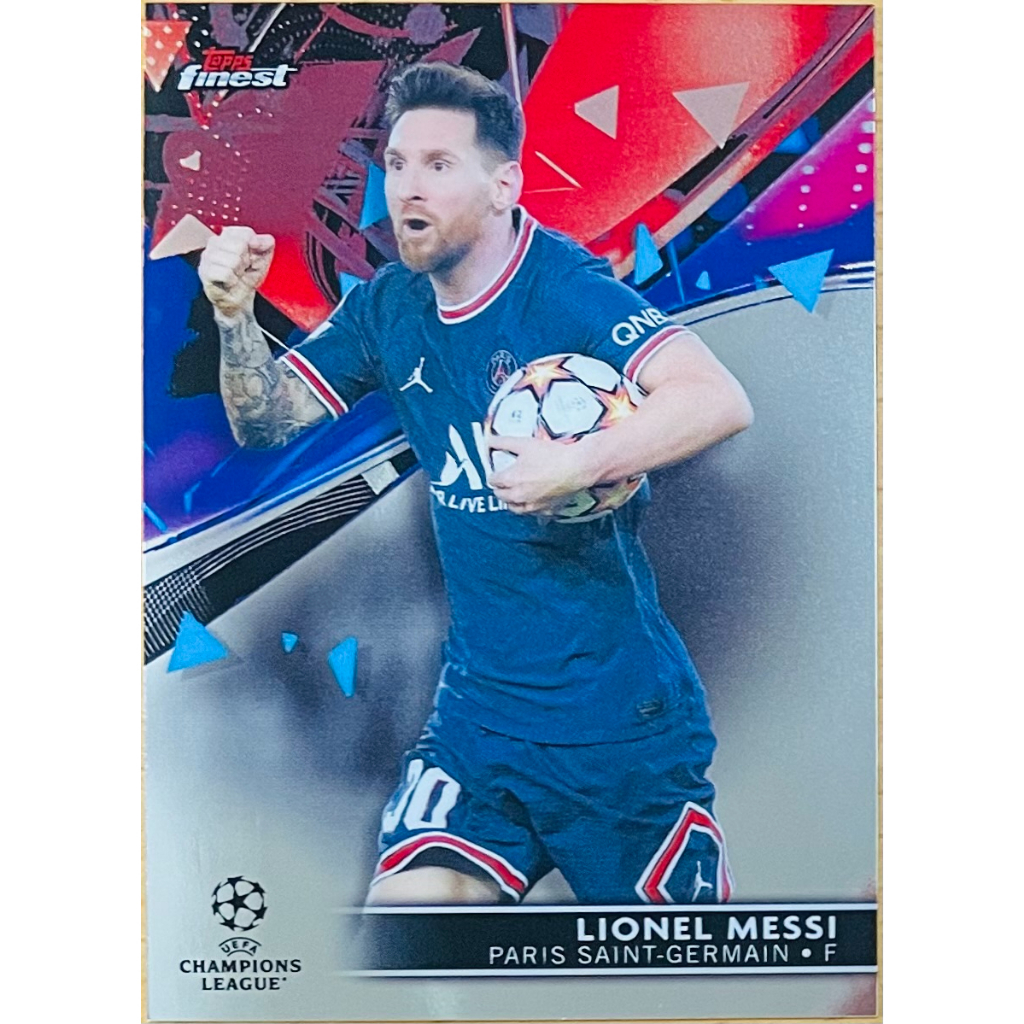 LIONEL MESSI 獅王 梅西 2022 TOPPS FINEST UEFA #1 歐冠盃 金屬 足球卡