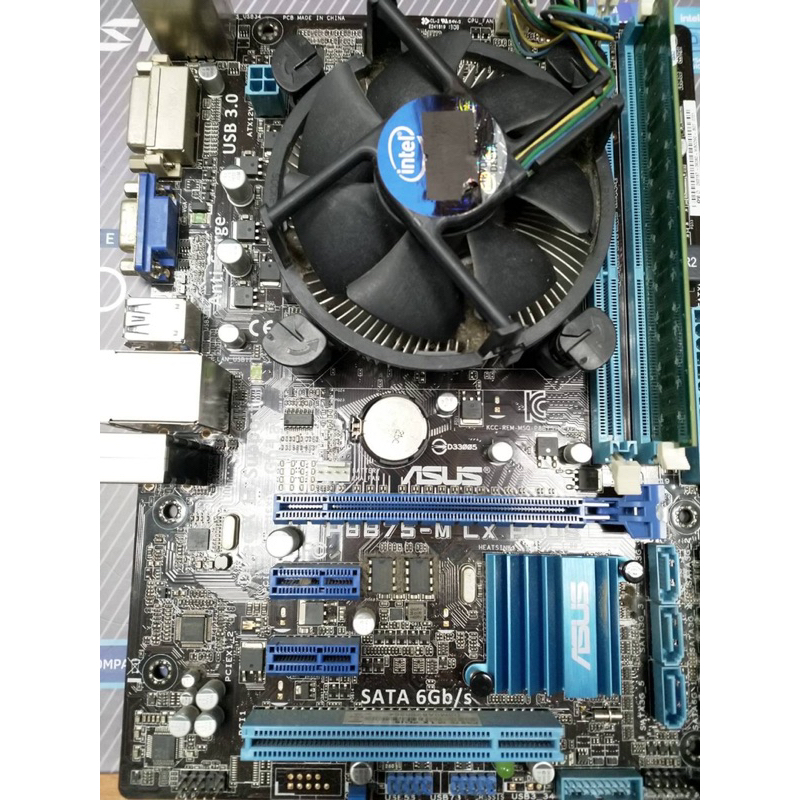 ASUS 華碩 P8B75-M LX Plus+CPU I5 2320 +D3-4G*2-二手良品(含銅底風扇/含檔板