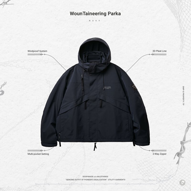 GOOPiMADE® x WILDTHINGS  WounTaineering Parka - Navy Goopi