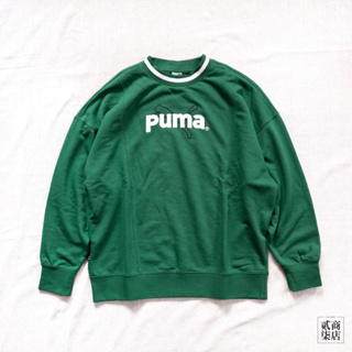 貳柒商店) Puma P.Team 女款 綠色 長袖 衛衣 大學T 寬鬆 Julia 吳卓源 休閒 53838137