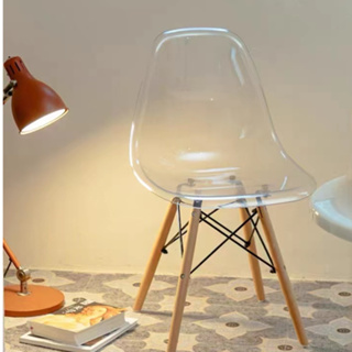 透明化妝椅子現代簡約餐廳椅子靠背梳妝檯椅子亞克力水晶化妝凳子Ins網紅風吧臺椅時尚堅固書桌椅