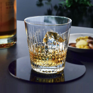 酒杯 日本製 現貨【東洋佐佐木】HS杯口強化 直紋切子 威士忌酒杯 玻璃杯 315ml
