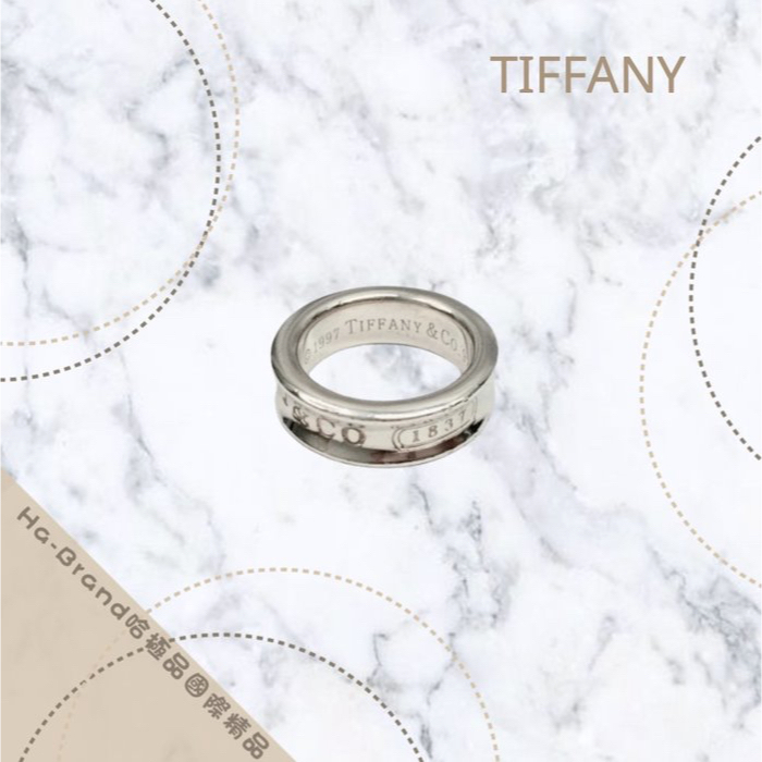 【哈極品】美品《Tiffany&Co.》Tiffany 925純銀 1837戒指