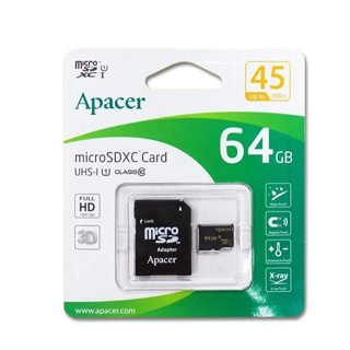 # 全新 全新 全新 # Apacer MicroSD 記憶卡 64G UHS-I (附SD轉卡) 宇瞻