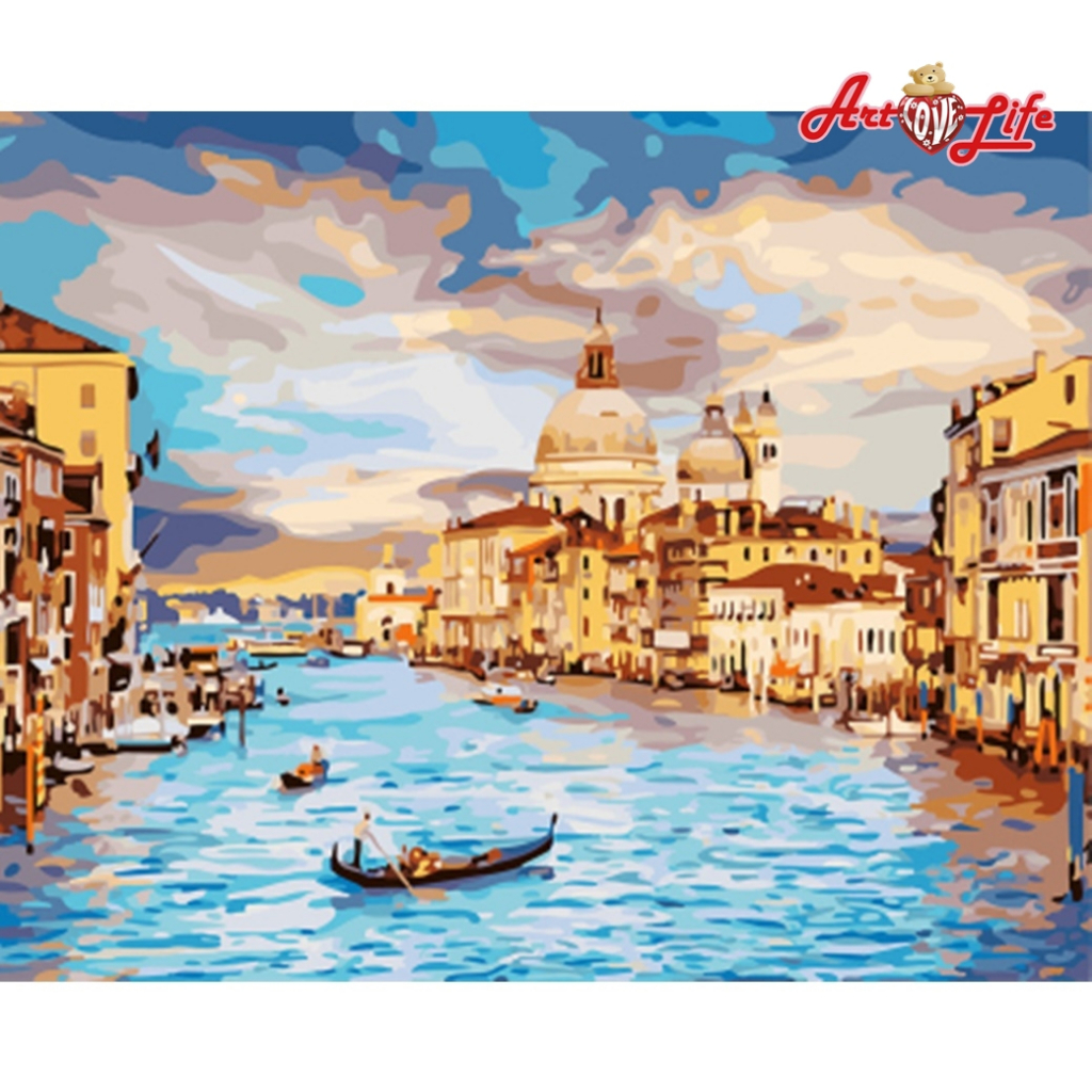 【ArtLife 藝術生活】DTR200漫遊威尼斯_50x65cm含框 DIY 數字油畫 彩繪 全館現貨