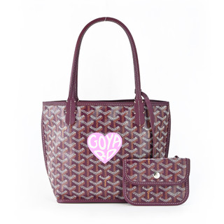 GOYARD 心形印記LOGO雙面購物包-迷你/酒紅｜100%原廠真品｜JS Maxx官方旗艦館