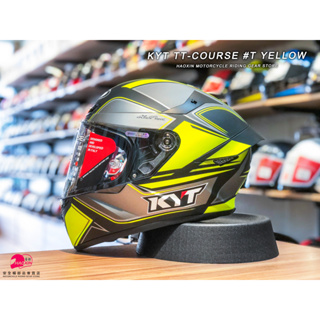 【豪新安全帽部品】KYT TTC TT-COURSE #T 消光黑黃 彩繪 全罩帽 安全帽 免運費