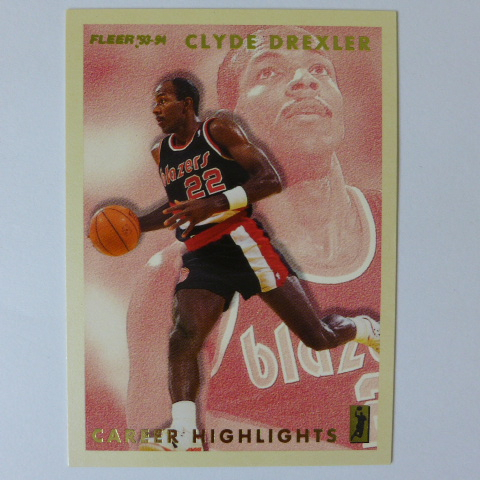~ Clyde Drexler ~名人堂/滑翔機/西區喬丹/崔斯勒 1993年Fleer.NBA特殊卡