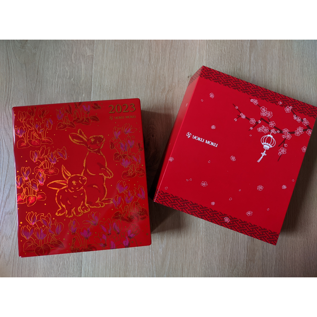 全新┋Yoku Moku 兔年限定鐵盒 日本餅乾空盒 收藏盒 收納盒 禮盒 飾品盒 儲物盒 空盒 收納 擺拍品 道具