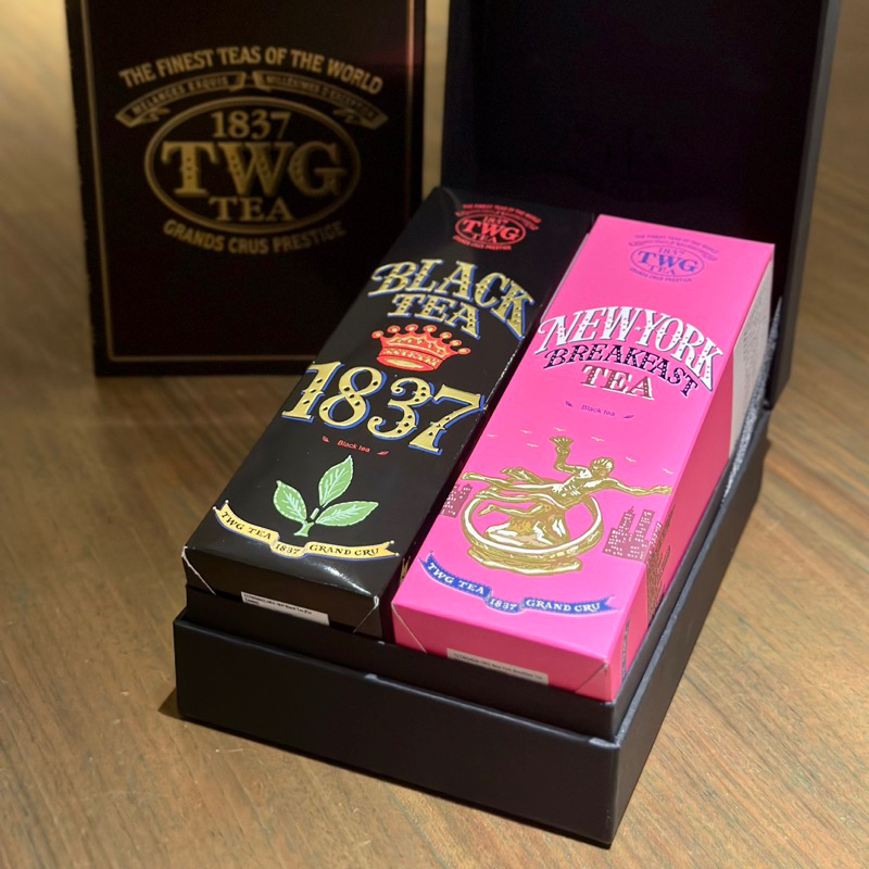 【TWG Tea】時尚茶罐雙入禮盒組 1837黑茶+紐約早餐茶 (各100g)