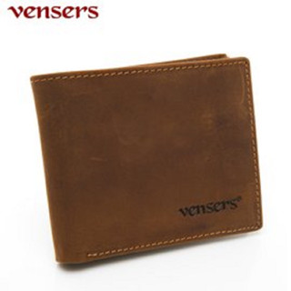 【vensers】小牛皮潮流個性皮夾~ 真皮皮夾 短夾多卡位 素色短夾 對折短夾(NB019901瘋馬皮短夾)