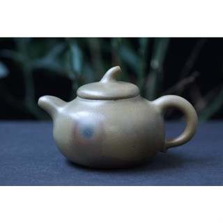 【宜興蜀山陶業生產合作社出品】石瓢壺~280cc窯變段泥茶壺(T1505)