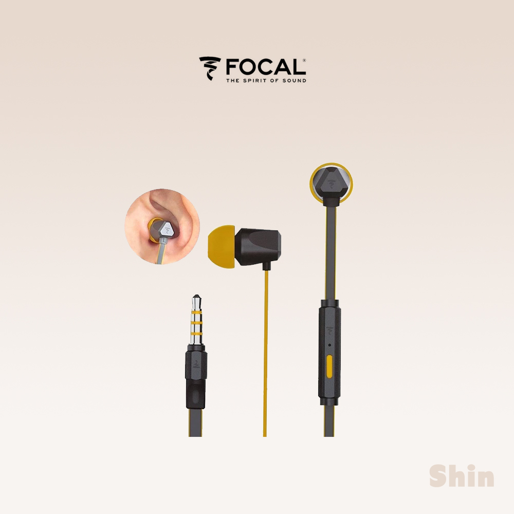 現貨24h💕【法國focal】入耳式金屬線控耳機 重低音 立體聲 附收納袋 贈耳機轉接線 有線耳機 入耳式