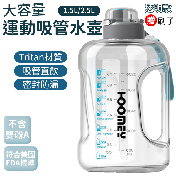 大容量水壺 運動水壺 Tritan 健身水壺 [贈杯刷+吸管+防燙套] 吸管水壺 水壺  大容量 運動 健身 吸管