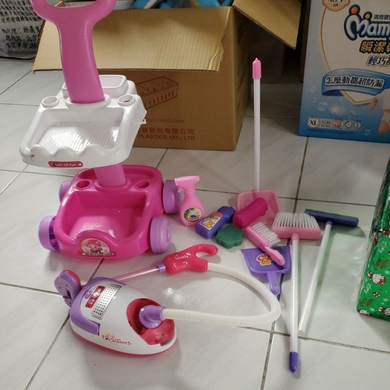 二手清潔玩具 掃把玩具 拖把玩具 畚箕 推車 玩具吸塵器 打掃清掃組