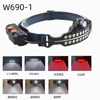 （臺灣發貨 可開發票）新款升級多燈珠多燈珠XPG+COB感應頭燈Type-C充電戶外紅光警示LED強光工頭燈