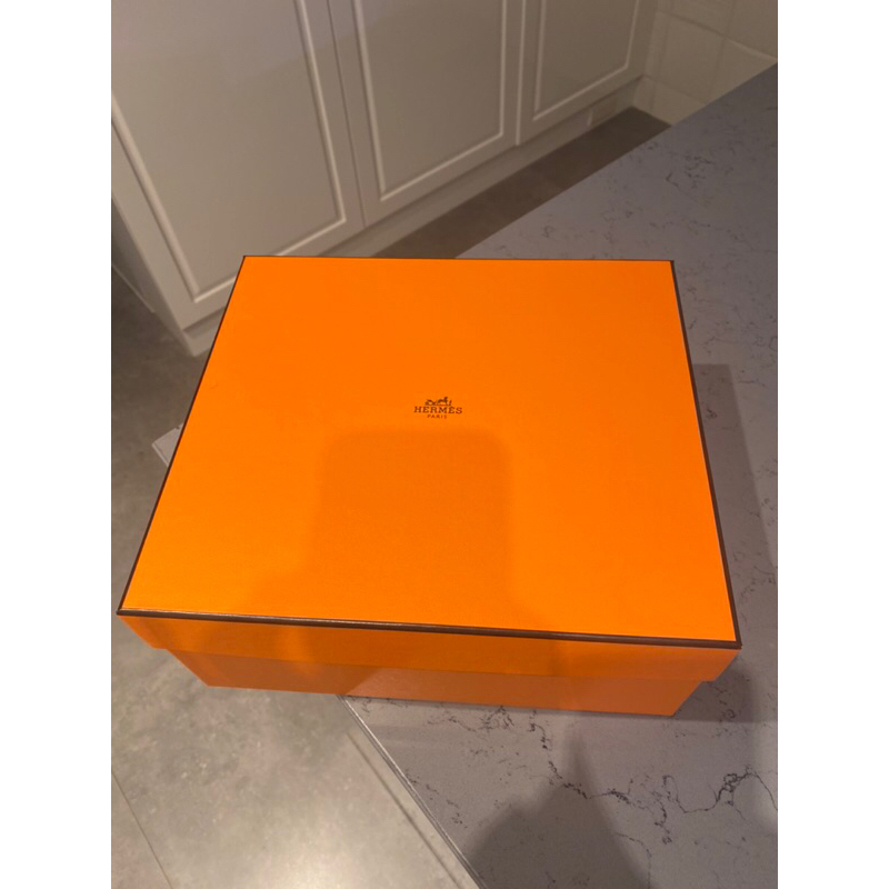 [Hermes愛馬仕]正品橘盒 瓷器用26.5*23.5*12.5cm