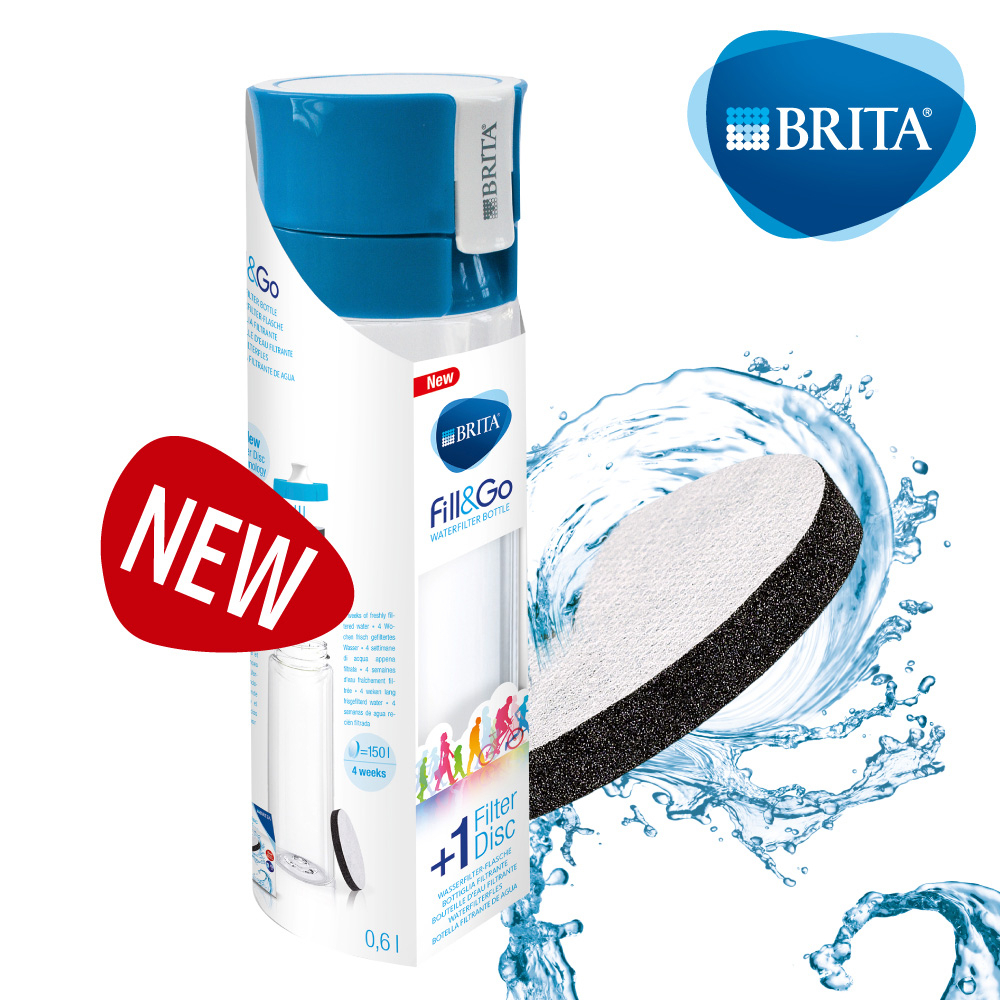 公司貨 德國 BRITA 隨身濾水瓶 藍色 瓶內已含濾片*1 送BRITA專用提帶 現貨