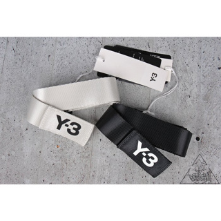 【HYDRA】adidas Y3 Classic Logo Belt 黑 白字 尼龍 皮帶 金屬 D扣【GK2074】