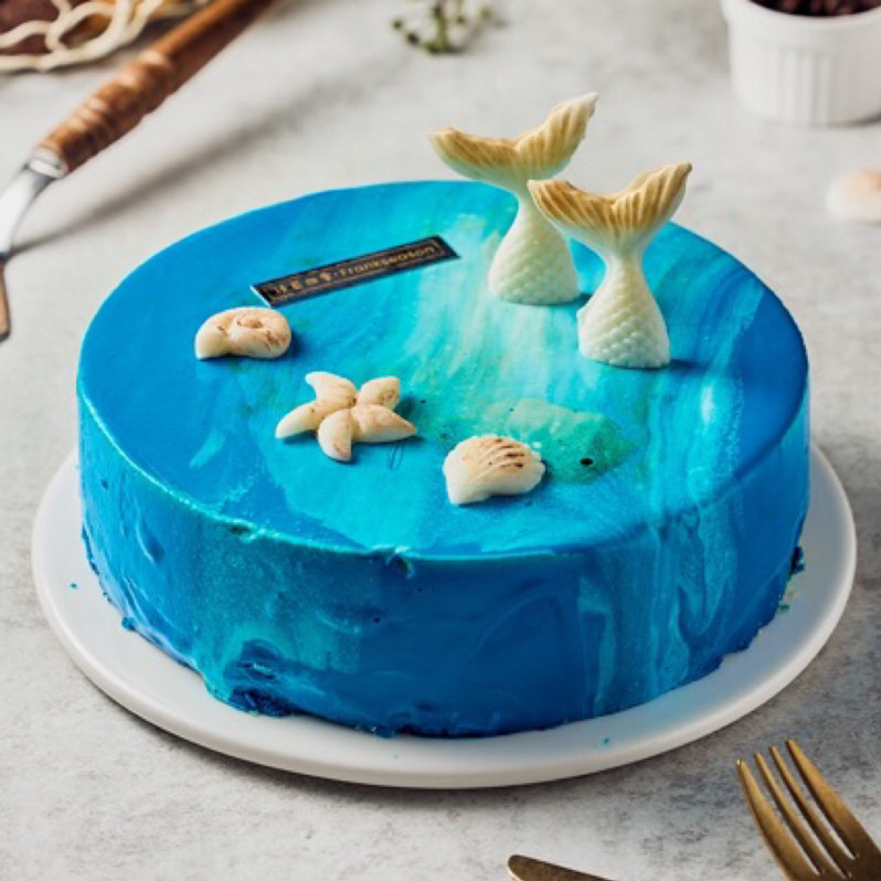 法藍四季-美人魚海洋鏡面蛋糕6吋 (含運費)