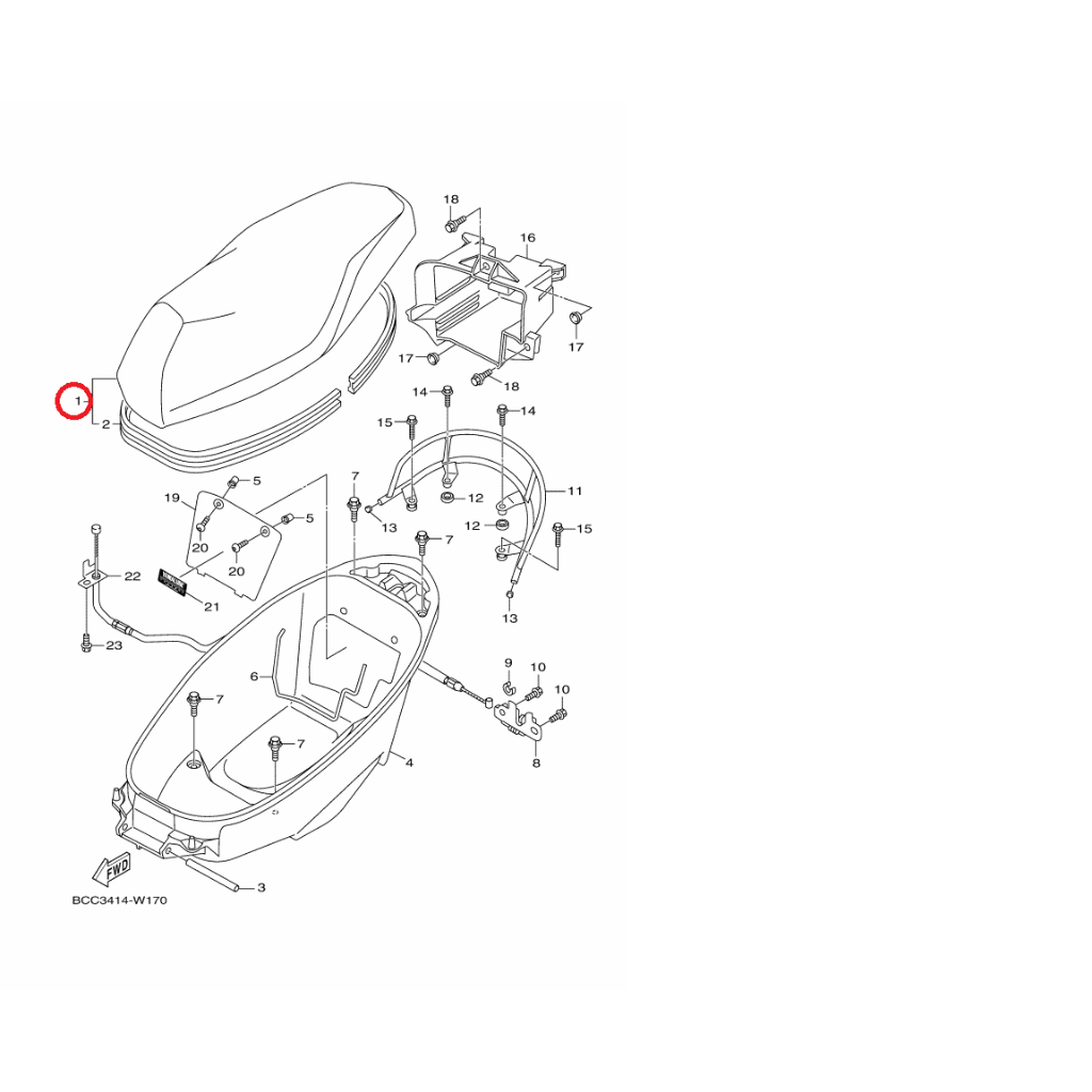 YAMAHA 原廠 Vinoora 125 小小兵 咖啡色 座墊 坐墊 座墊總成 料號：BCC-F4700-01