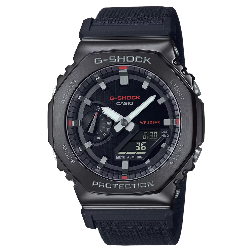 G-SHOCK / GM-2100CB-1A / 卡西歐 CASIO [ 官方直營 ] 金屬布質編織展現粗獷時尚