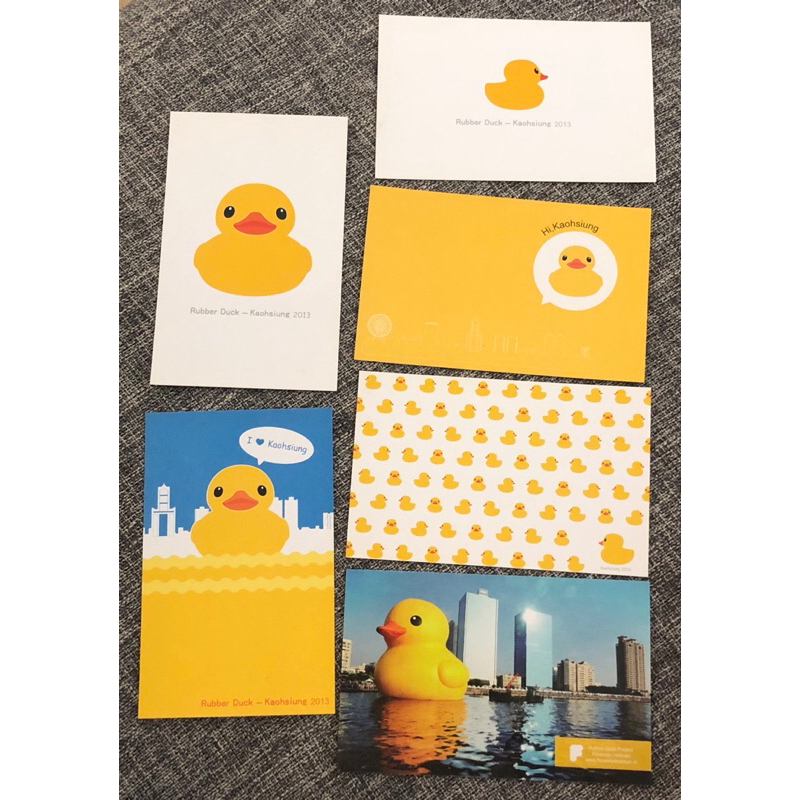 絕版 黃色小鴨 Rubber Duck 明信片 2013年 高雄紀念章 紀念明信片