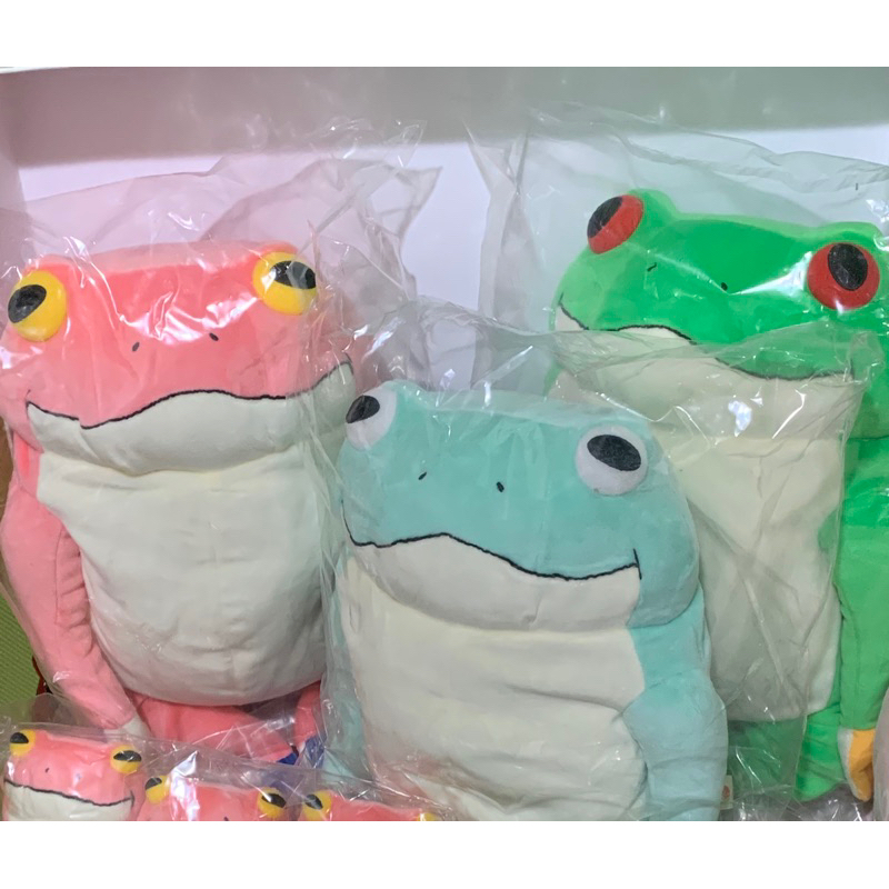 現貨 數量有限 蛙蛙抱抱 青蛙 SHINADA 正版 粉蛙 湖水蛙 娃娃 近30公分
