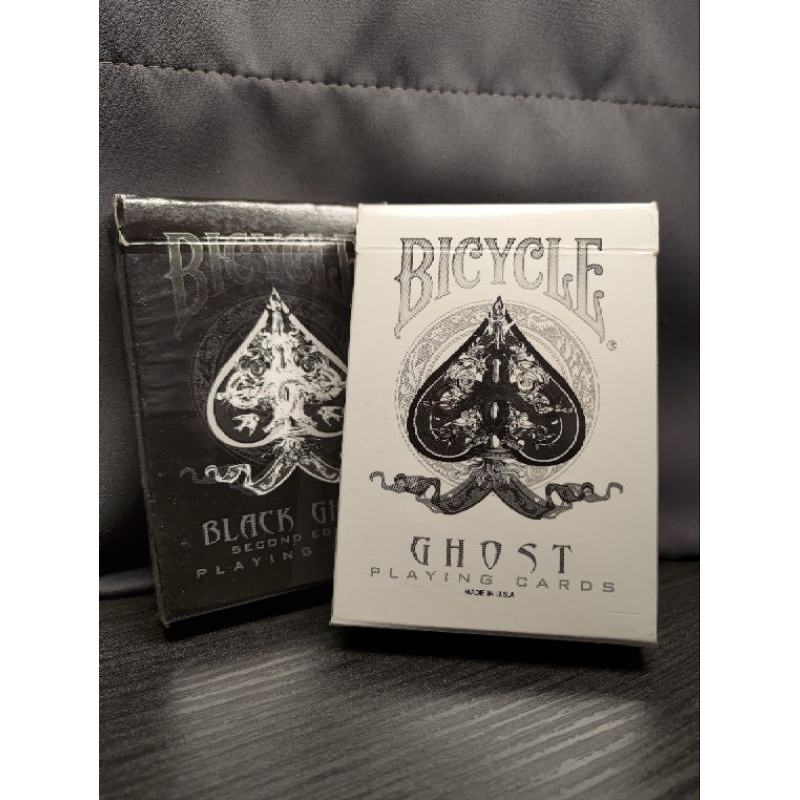 【BICYCLE】BICYCLE CARD 撲克牌 BLACK WHITE GHOST 黑幽靈 白幽靈 二手 合售