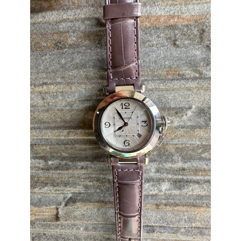 Cartier pasha 18k白金 積家機芯 32mm 透明錶背