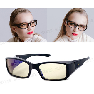 頂級濾藍光眼鏡 經典黑色方框 阻隔藍光/保護眼睛/近視、老花眼鏡可外掛 抗紫外線UV400
