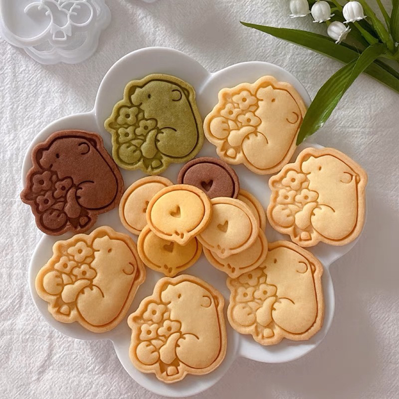 『Mi烘培』小熊愛心2件組餅乾模 3D列印模  親子烘培 烘焙壓模 餅乾模具 手工餅乾 造型餅乾 壓模餅乾 餅乾模