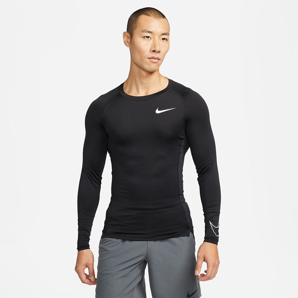 NIKE AS M NP DF TIGHT TOP LS男運動休閒上衣-黑-DD1991010