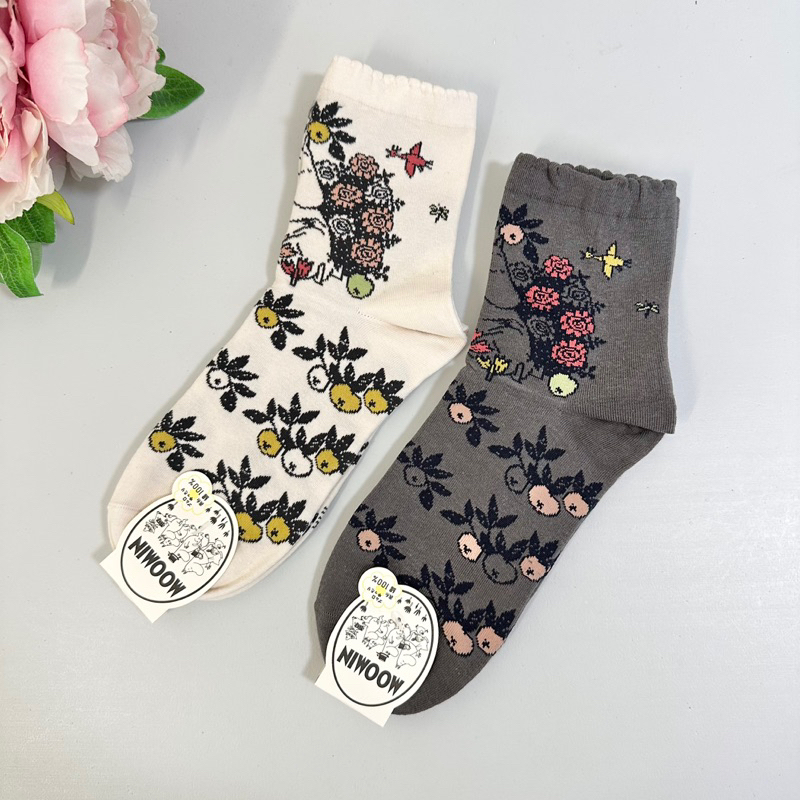 [現貨🇯🇵🔜] MOOMIN 嚕嚕米 果實 中筒襪 日本進口 純棉 日本襪子
