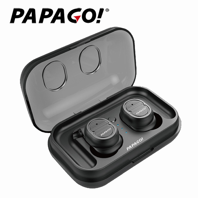 [PAPAGO] 全新 W1 真無線觸控藍牙耳機(黑)