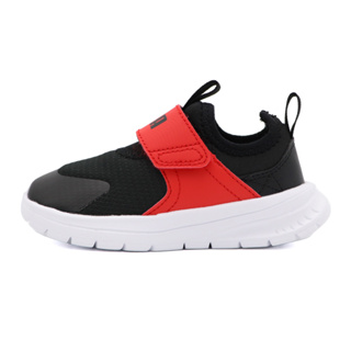 PUMA Evolve Slip On PS 魔鬼氈 運動鞋 中童 黑紅 R9595 (38913502)