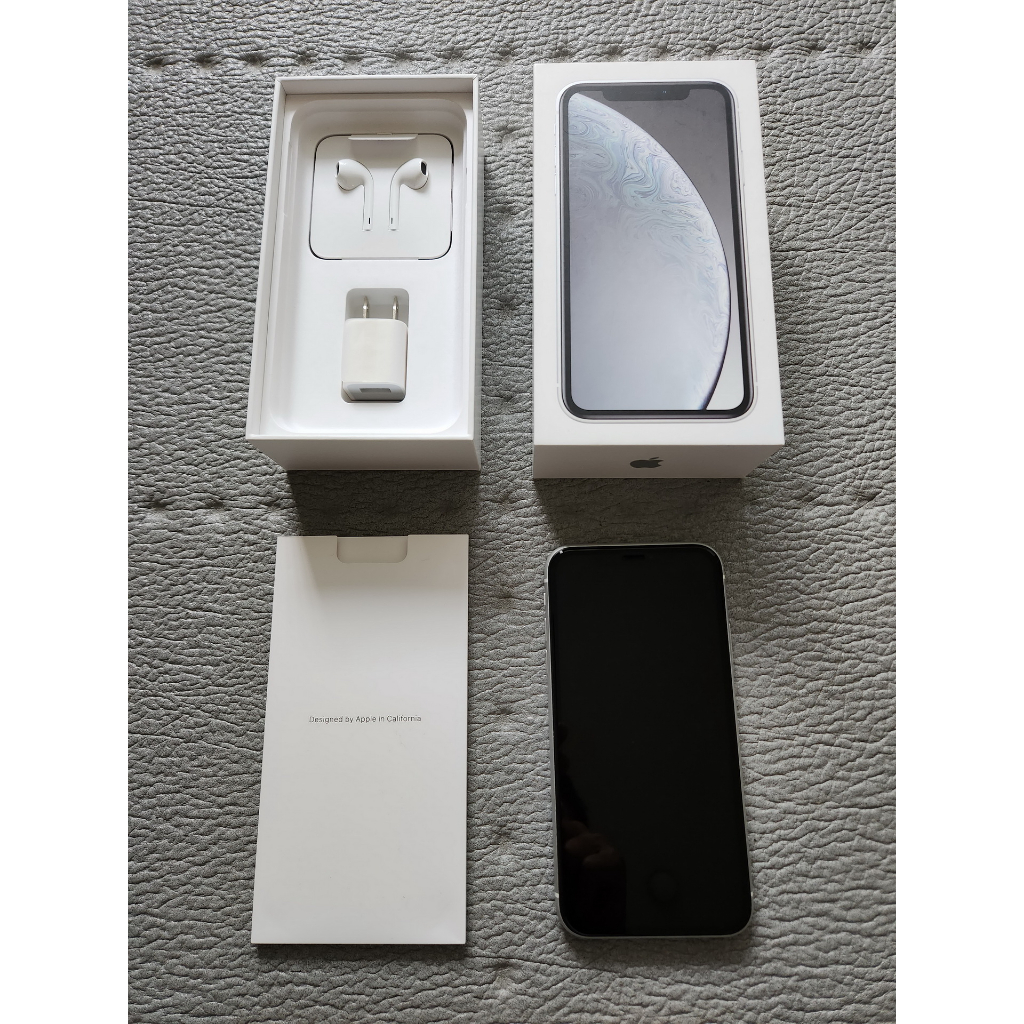 台版Apple iphone XR 128G白色9.9成新 附原廠配件