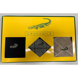 CROCODILE(鱷魚牌)全新日本製 休閒棉襪3件組禮盒包裝