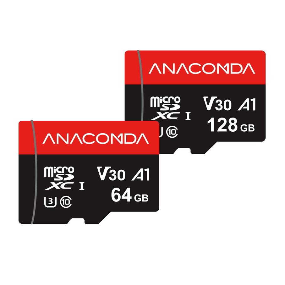 《ANACOMDA巨蟒》ExplorerMicroSDXC UHS-I U3 V30 A1記憶卡(64GB/128GB)
