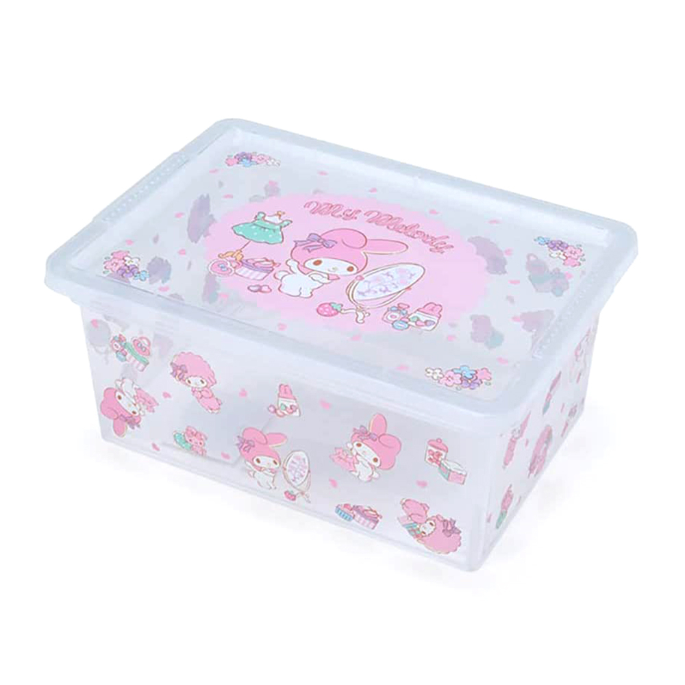 Sanrio 透明附蓋收納盒 S 美樂蒂 甜蜜生活 460125