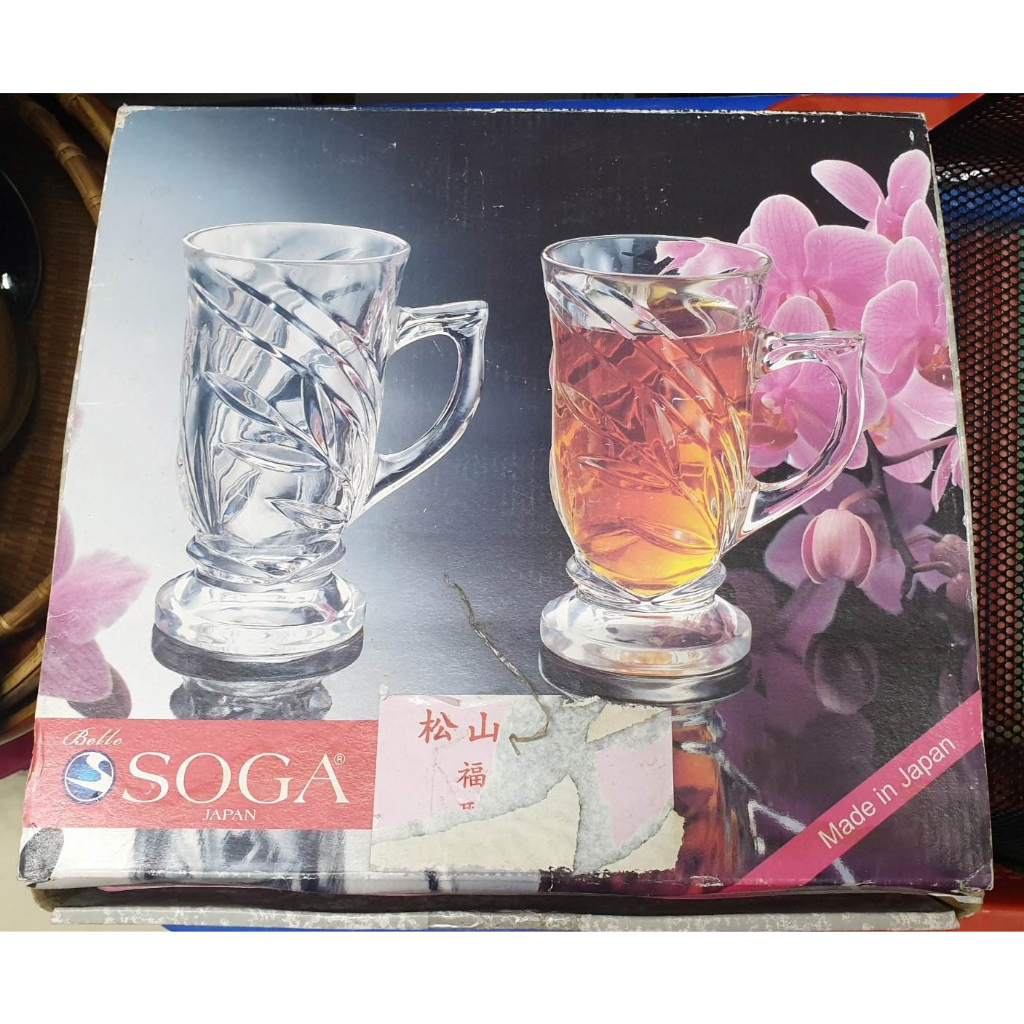 日本 Soga 玻璃馬克杯 單把 K40766W 6件