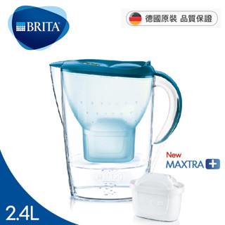 （全新）【德國BRITA】德國製。馬利拉記憶型2.4L濾水壺／藍【內含濾芯x1】