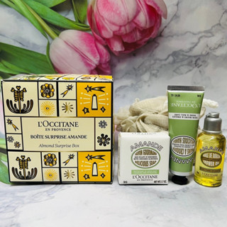 LOCCITANE 歐舒丹 杏仁香套裝組（護手霜30ml+沐浴油35ml+沐浴皂50g+沐浴球）