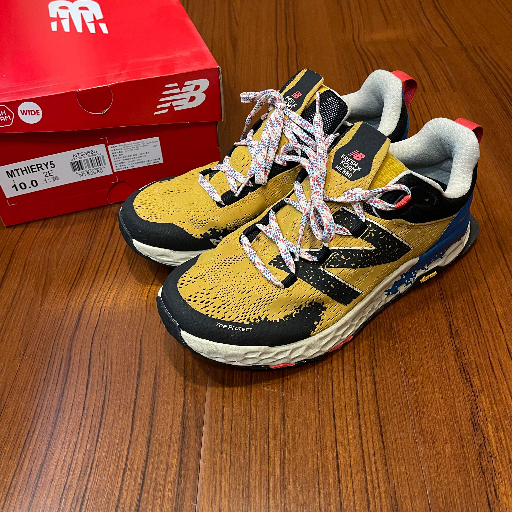 ZEKE 保證真品 美品 New Balance Trail Hierro V5 黃藍 MTHIERY5 登山 越野鞋