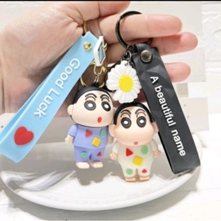 💫現貨💫可愛創意 蠟筆小新立體鑰匙圈鑰匙扣 汽機機車鑰匙圈 包包吊飾 掛飾 小配件 公仔卡通