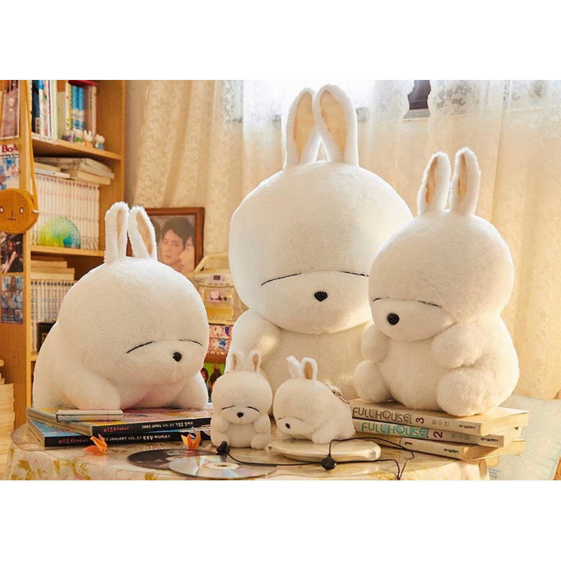 韓國代購 展覽 正版 mashimaro 마시마로  白兔 眯眼兔 兔子 枕頭 賤兔 娃娃 吊飾 玩偶 抱枕