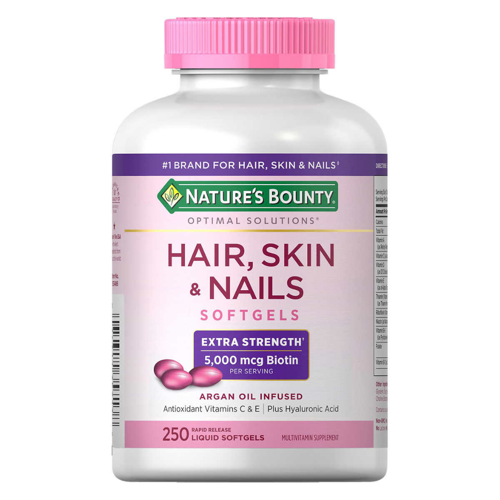 全新包裝 Nature's Bounty Hair, Skin and Nails 頭髮、皮膚和指甲 膠原蛋白 250顆