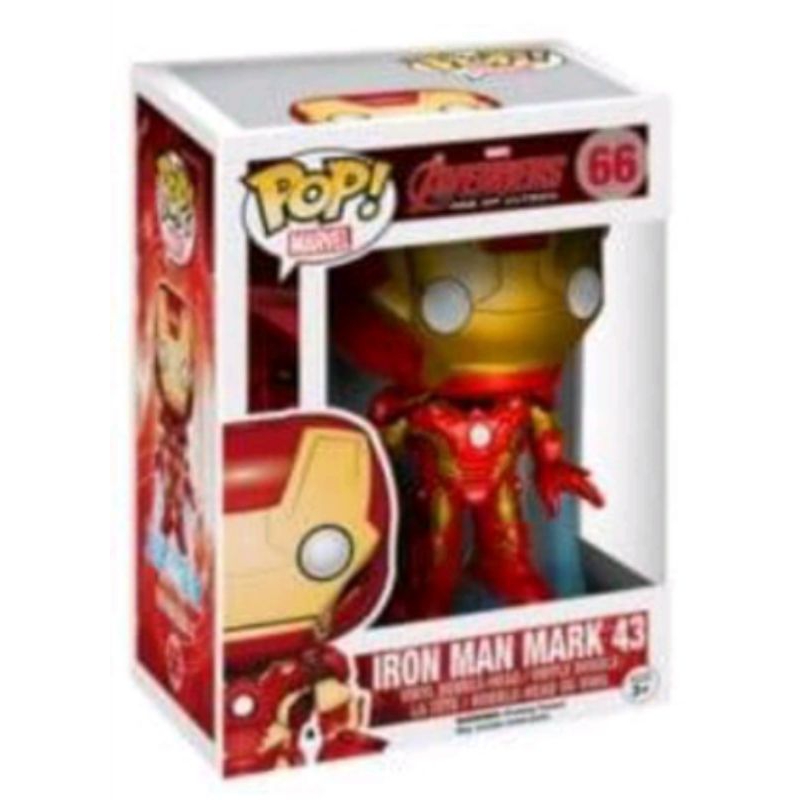 柴寶趣 FUNKO POP 66 鋼鐵人 馬可 43 有褪色 IRON MAN 漫威 正版