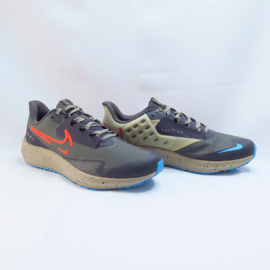 NIKE AIR ZOOM PEGASUS 39 SHIELD 男慢跑鞋 DO7625200 灰綠【iSport愛運動】